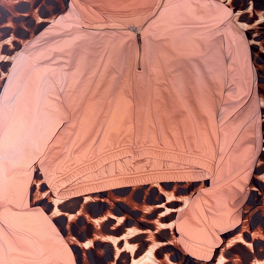 Boys Lie Peach Half-Zip Sweatshirt
